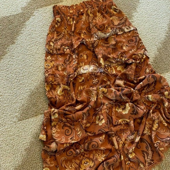 New Bohemian Floral Midi Maxi Festival Skirt - Picture 6 of 7